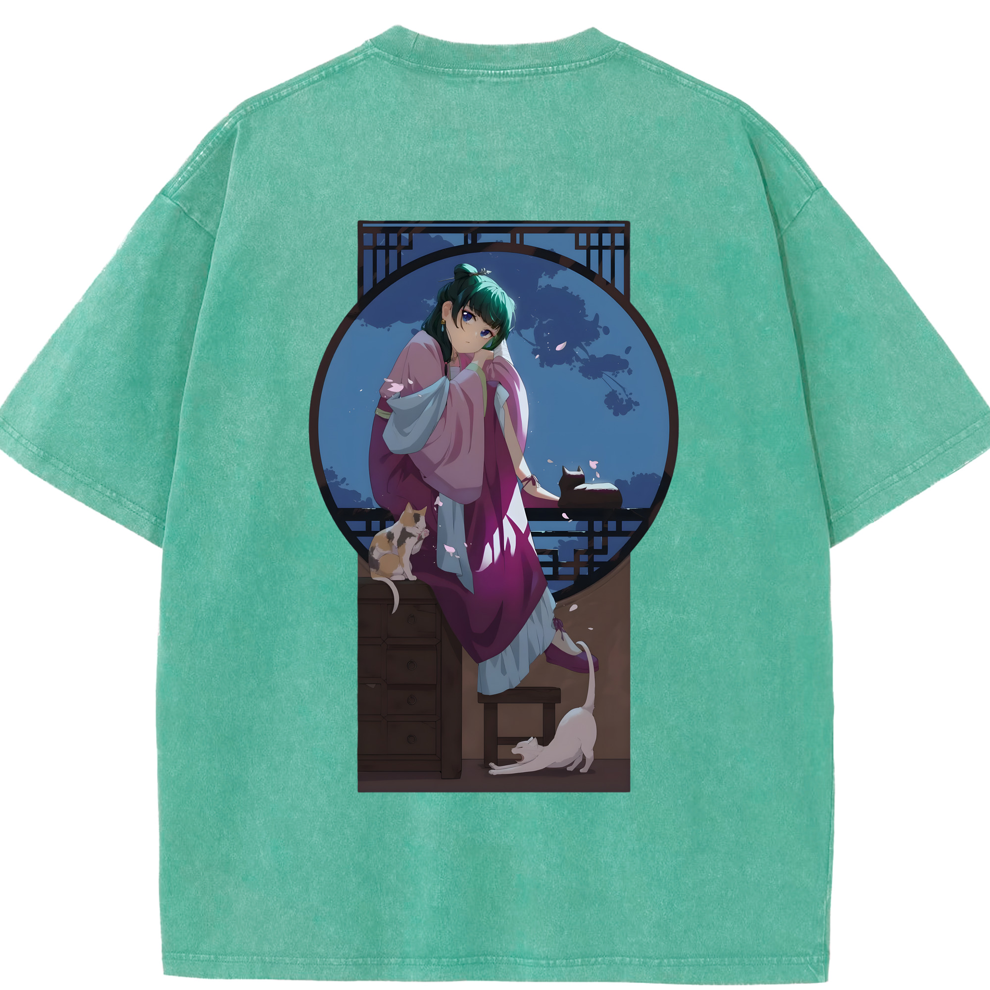 （画像用） 薬屋のひとりごと The Apothecary Diaries 綿100% ヴィンテージ風 半袖Tシャツ（背面プリント）